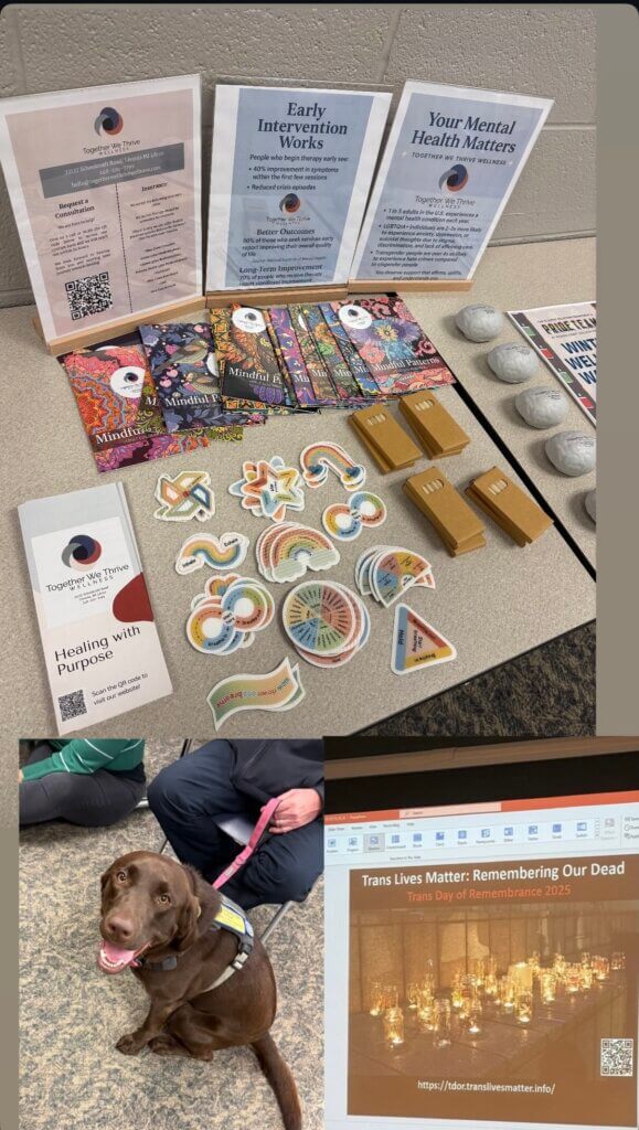 Together We Thrive in the Livonia Community - Giveaways, therapy dog, trans lives matter